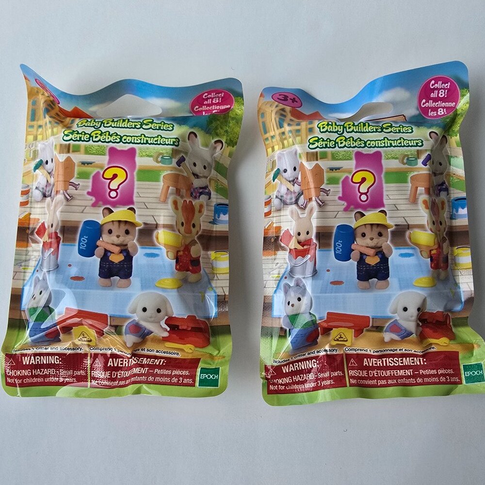 2 x Calico Critters Baby Builder Series Blind Bags
